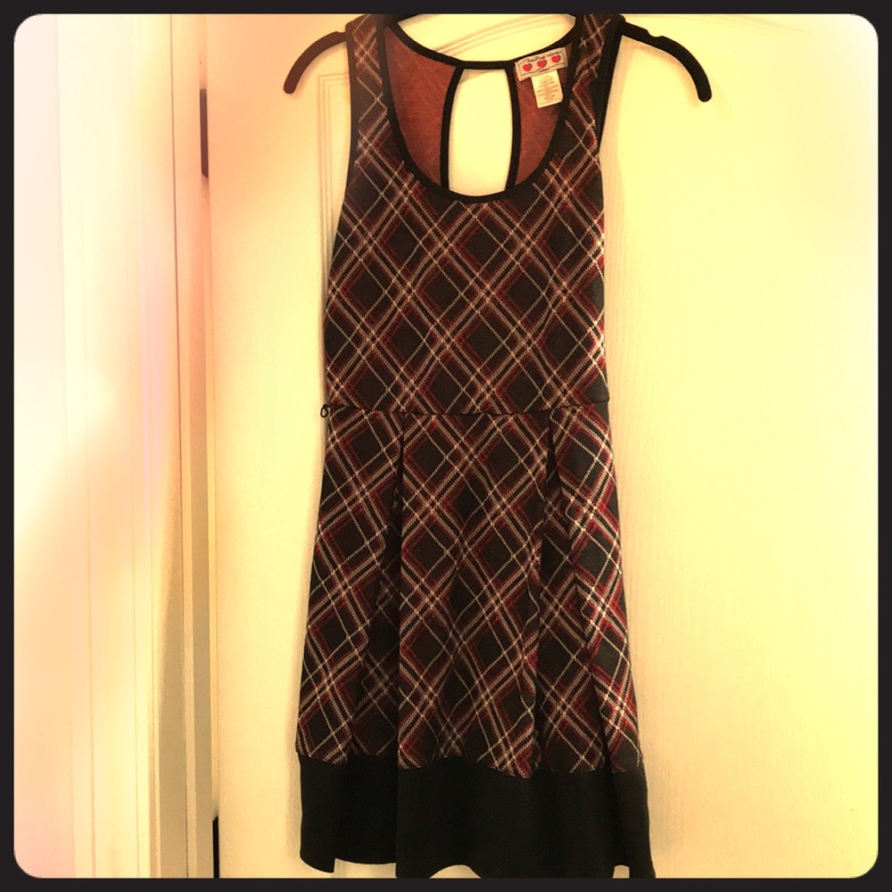 Red plaid dress